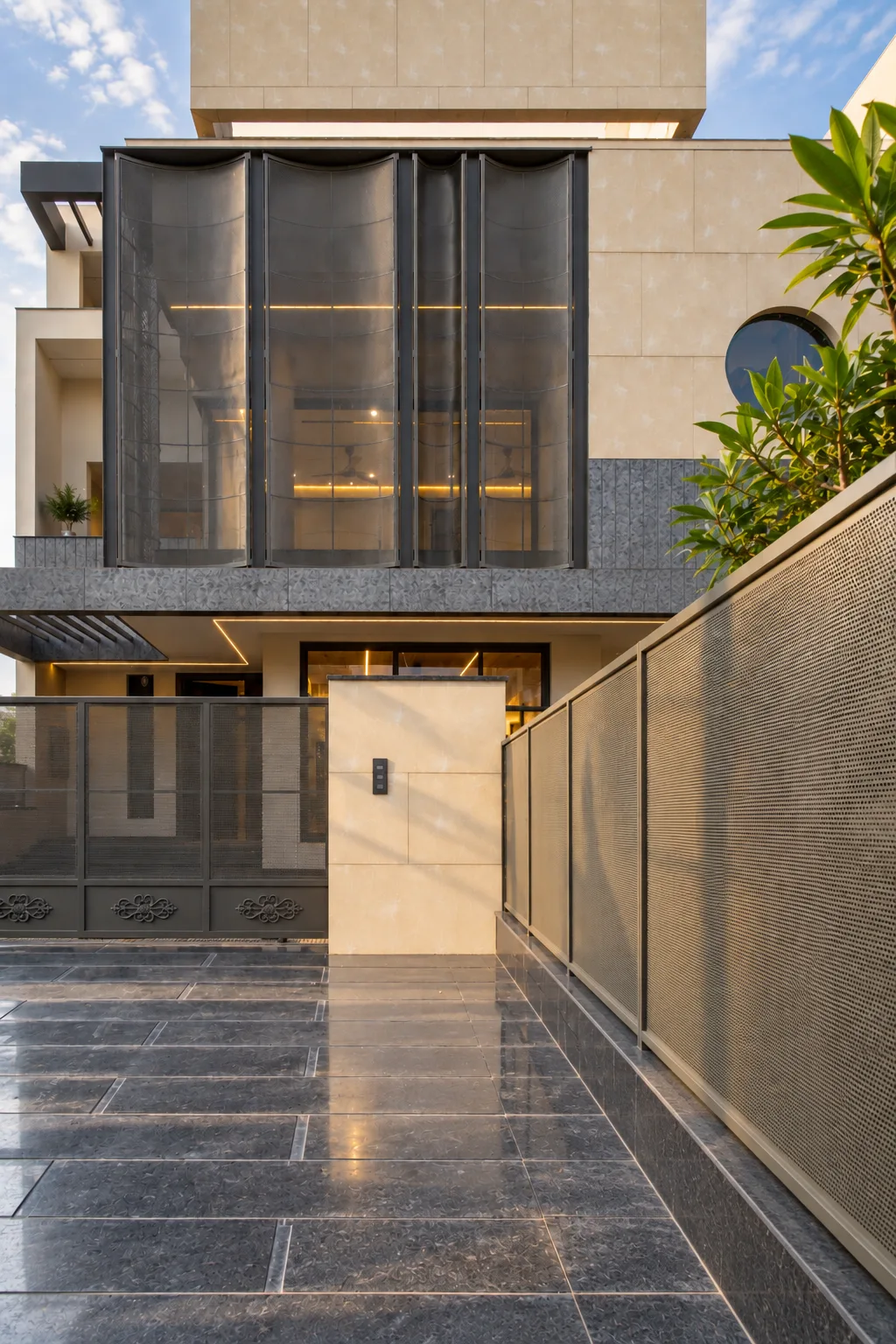 Sector 79 Kothi Driveway Perspective
